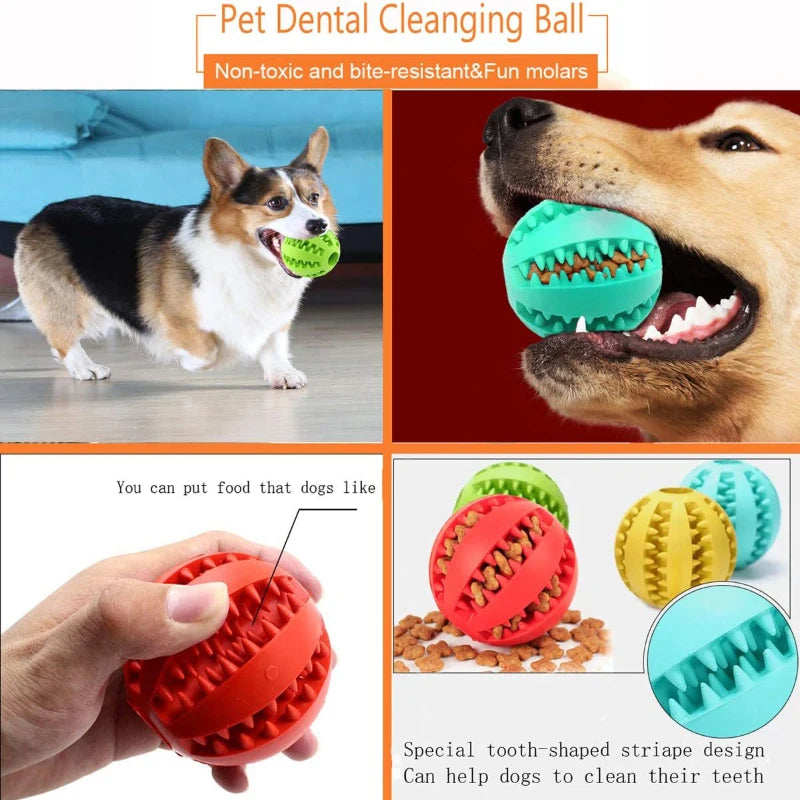Interactive Chew & Treat Silicone Ball Toy